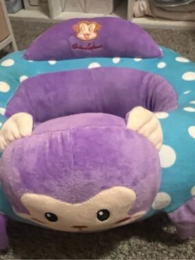 Plush Purple Monkey Baby Support Seat - Unbranded